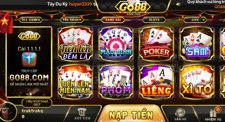Game Bài Go88 Thiên Đường Giải Trí Đỉnh Cao Cho Cộng Đồng Cược Thủ
