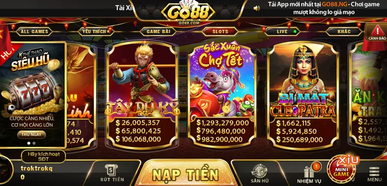 Siêu Phẩm Game Nổ Hũ Go88 Điểm Đến Giải Trí Đỉnh Cao Cho Mọi Cao Thủ