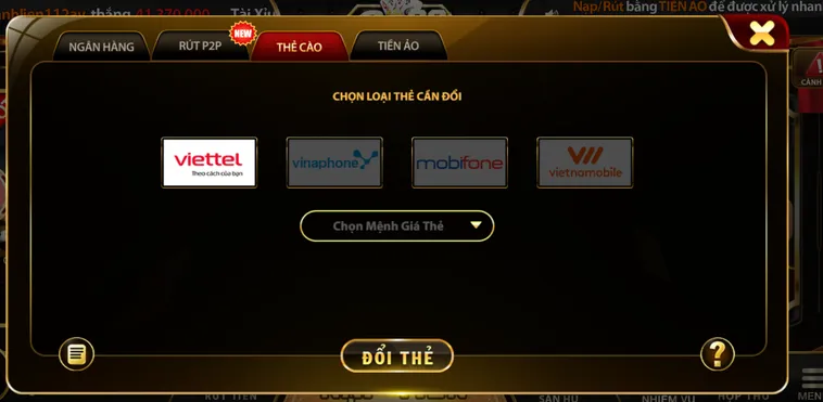 Rút tiền bằng thẻ cào  phương thức tiện lợi nhanh chóng được ưu tiên lựa chọn tại go88.